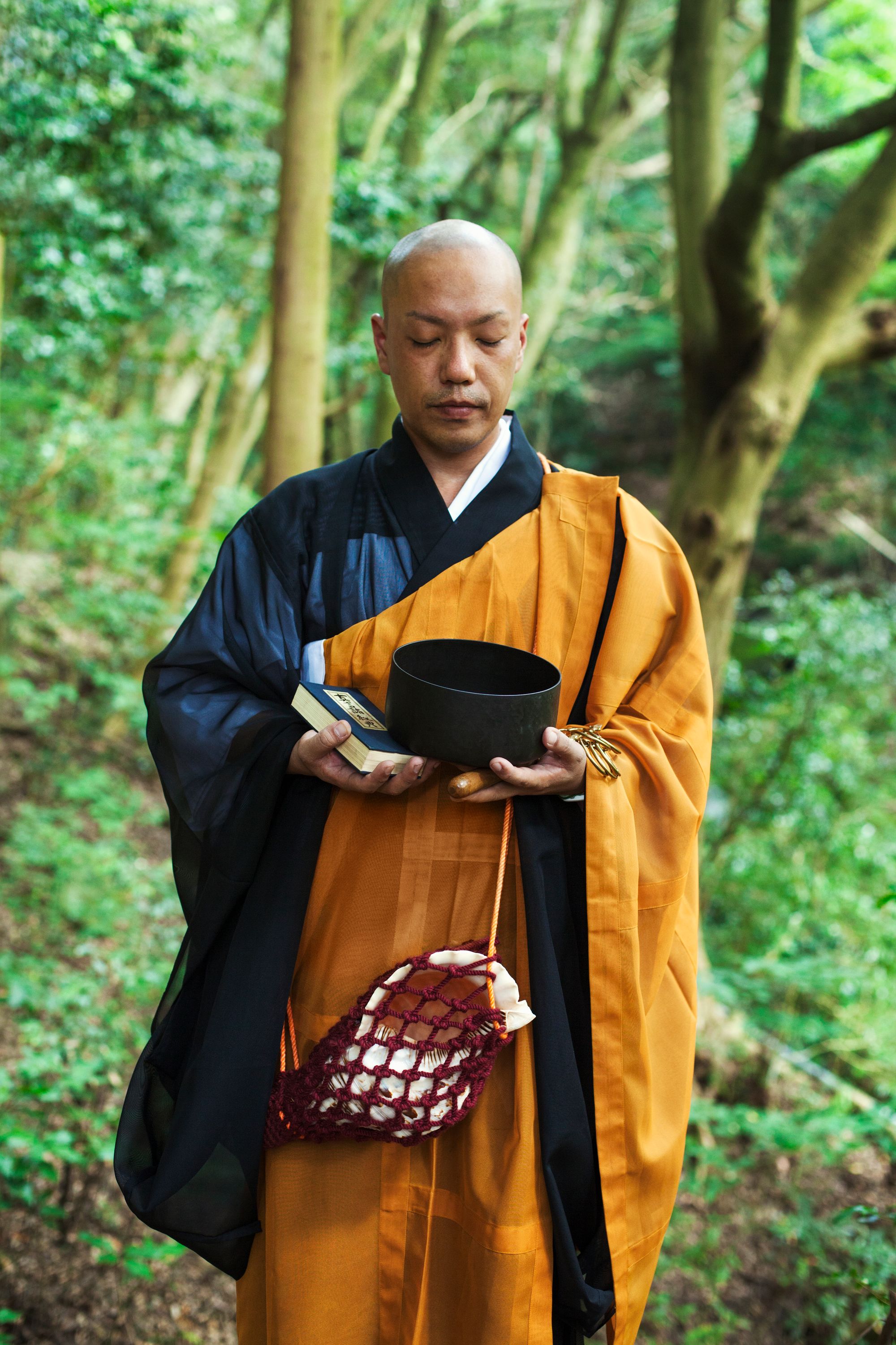 Mönch bei der Meditation